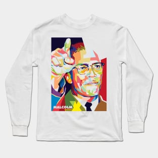 malcolm with a pointing finger Long Sleeve T-Shirt